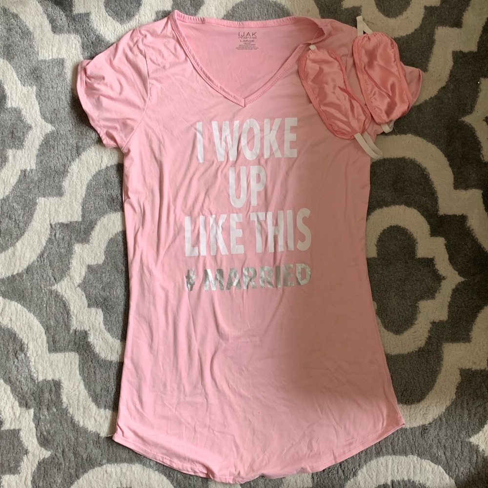 I woke up like this #married pajama dress/shirt